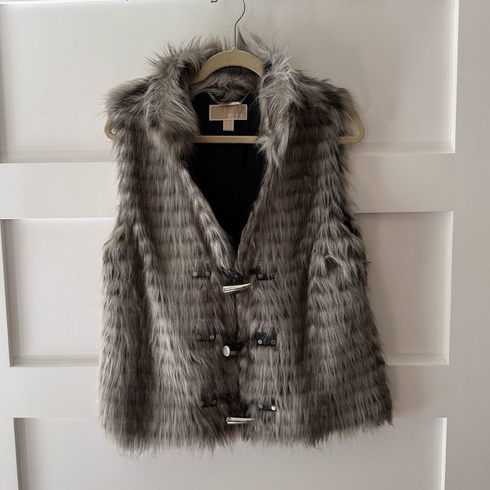 Michael Michael Kors Gray faux Fur Vest